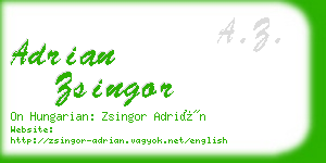 adrian zsingor business card